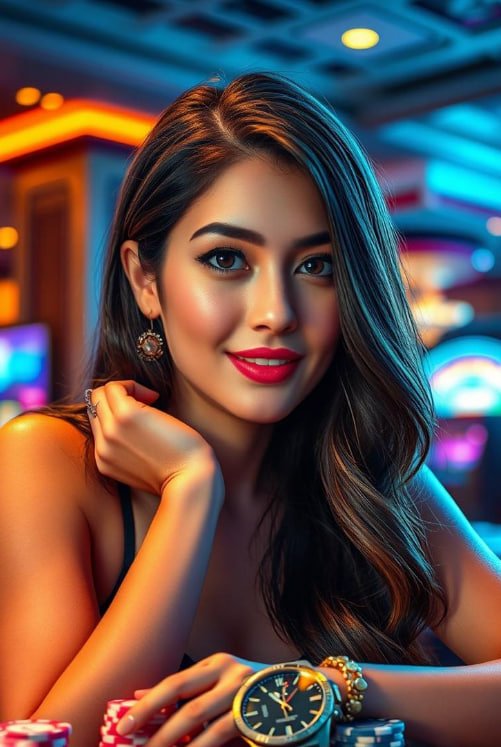 Tampilan meja Texas Hold'em yang rapi